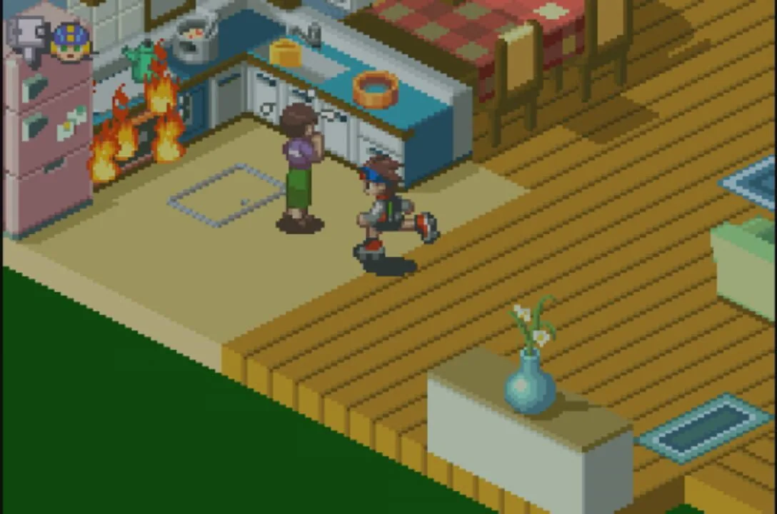 Mega Man Battle Network gameplay on Game Boy Advance