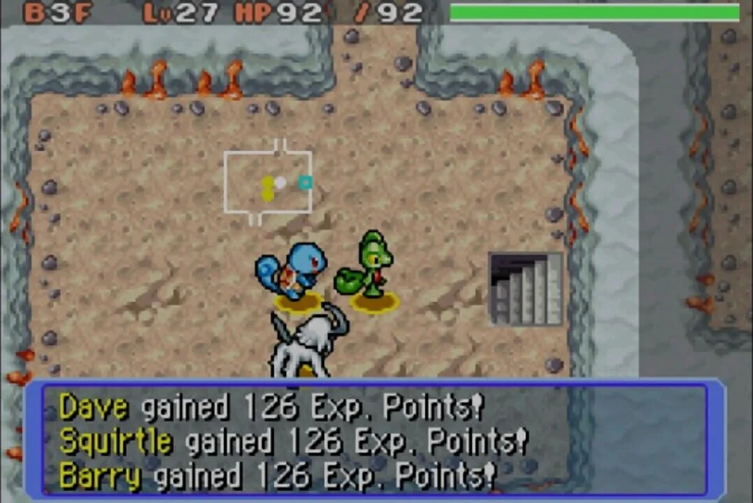 Pokémon Mystery Dungeon: Red Rescue Team gameplay on Game Boy Advance
