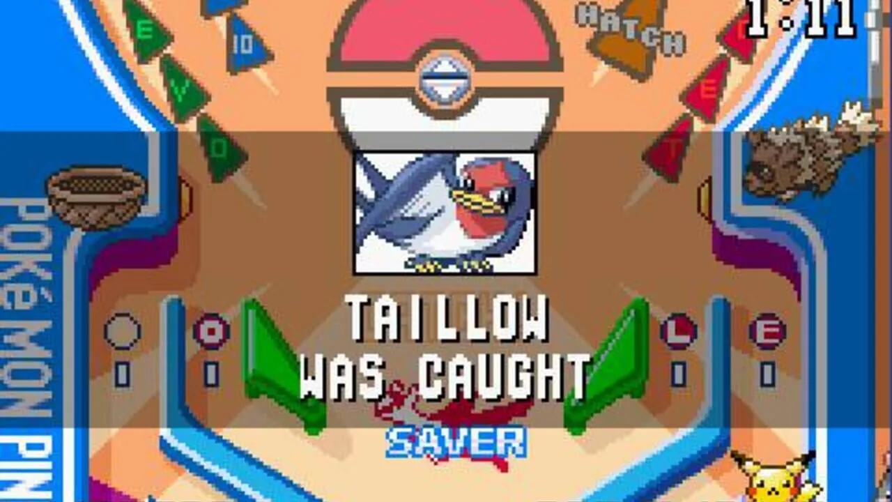 Pokémon Pinball: Ruby & Sapphire gameplay on Game Boy Advance