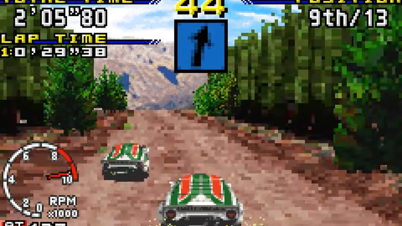 Sega Rally Championship gameplay on Game Boy Advance