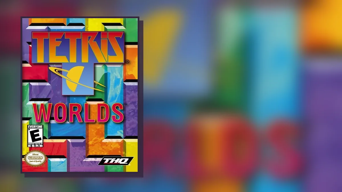 Tetris Worlds on Game Boy Advance: box art and gameplay
