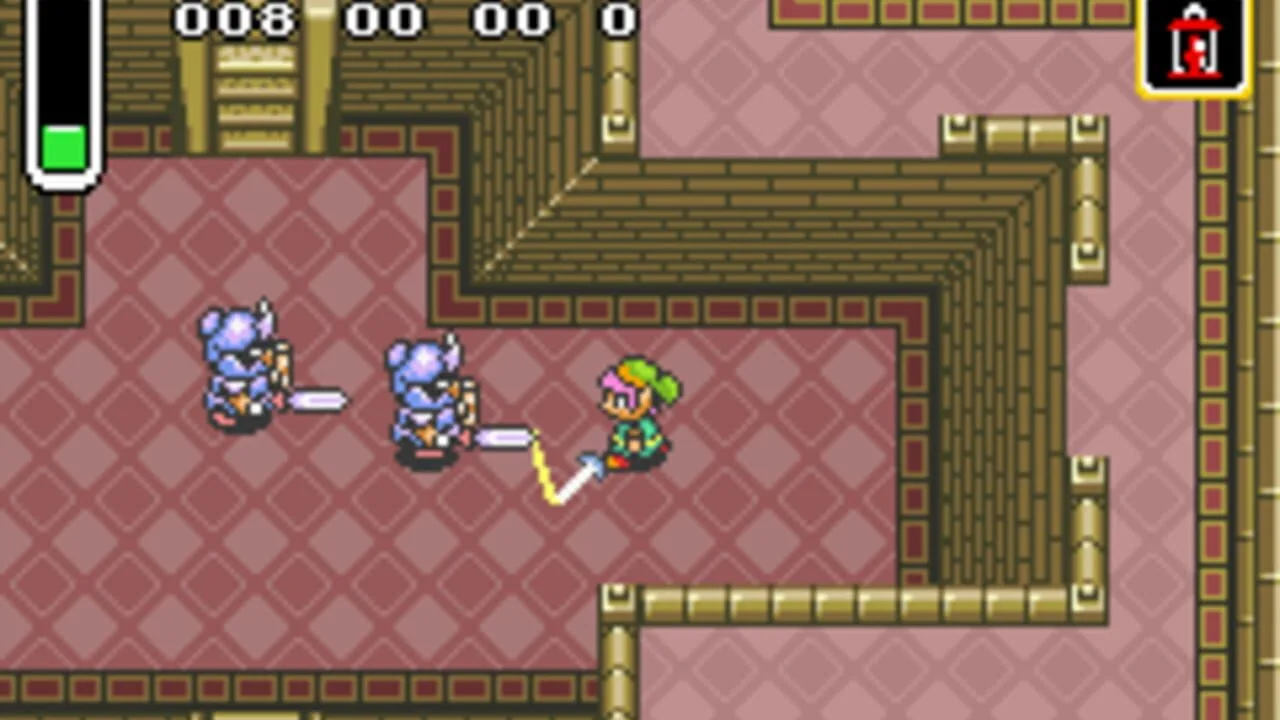 The Legend of Zelda: A Link to the Past gameplay on Game Boy Advance