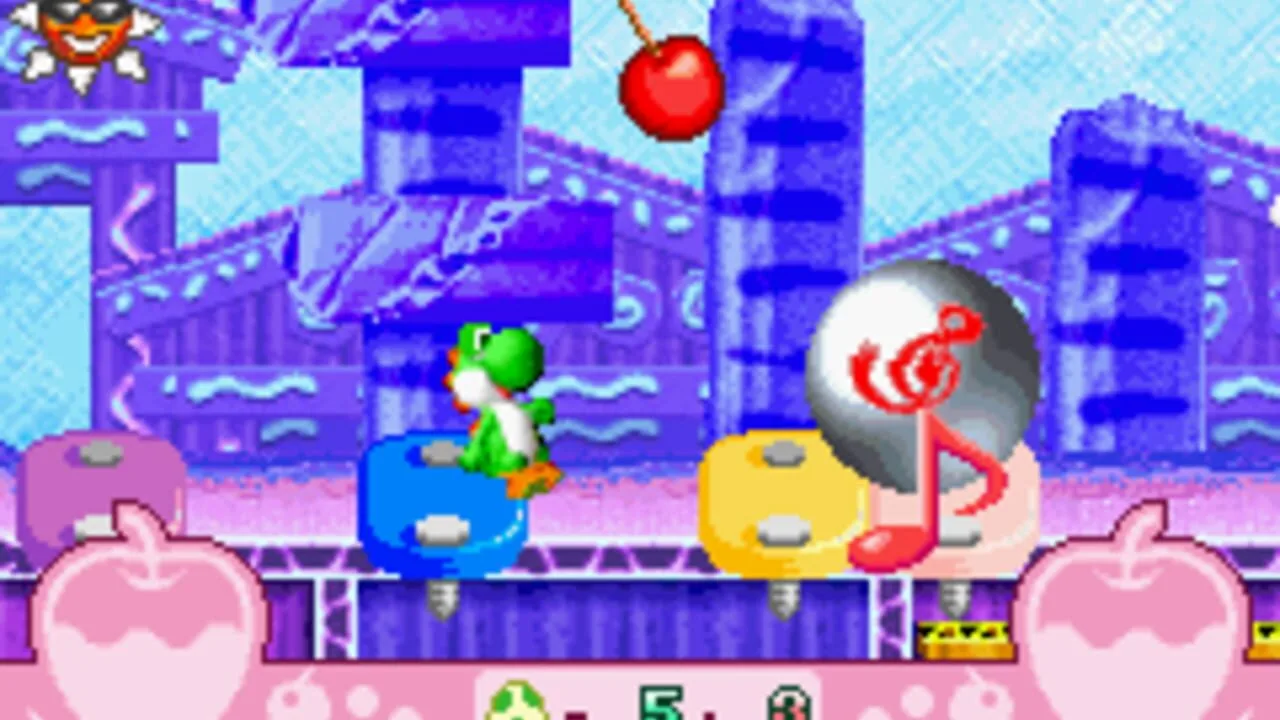 Yoshi Topsy-Turvy gameplay on Game Boy Advance
