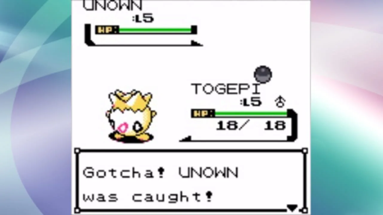 Pokémon Crystal gameplay on Game Boy Color