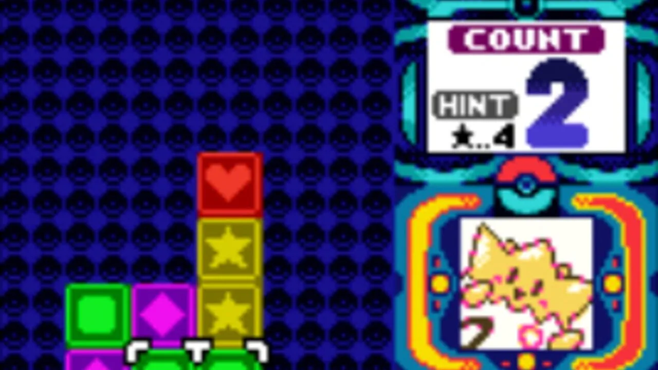 Pokémon Puzzle Challenge gameplay on Game Boy Color