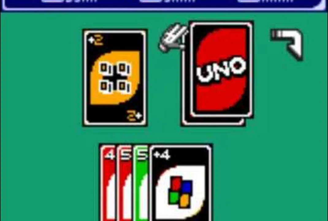 Uno gameplay on Game Boy Color