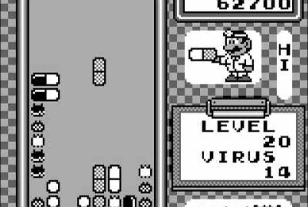 Dr. Mario gameplay on Game Boy