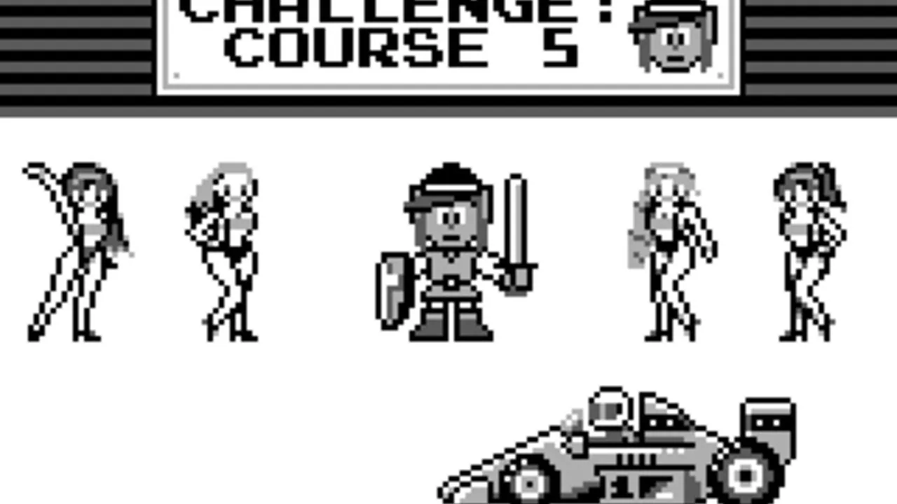 F-1 Race gameplay on Game Boy