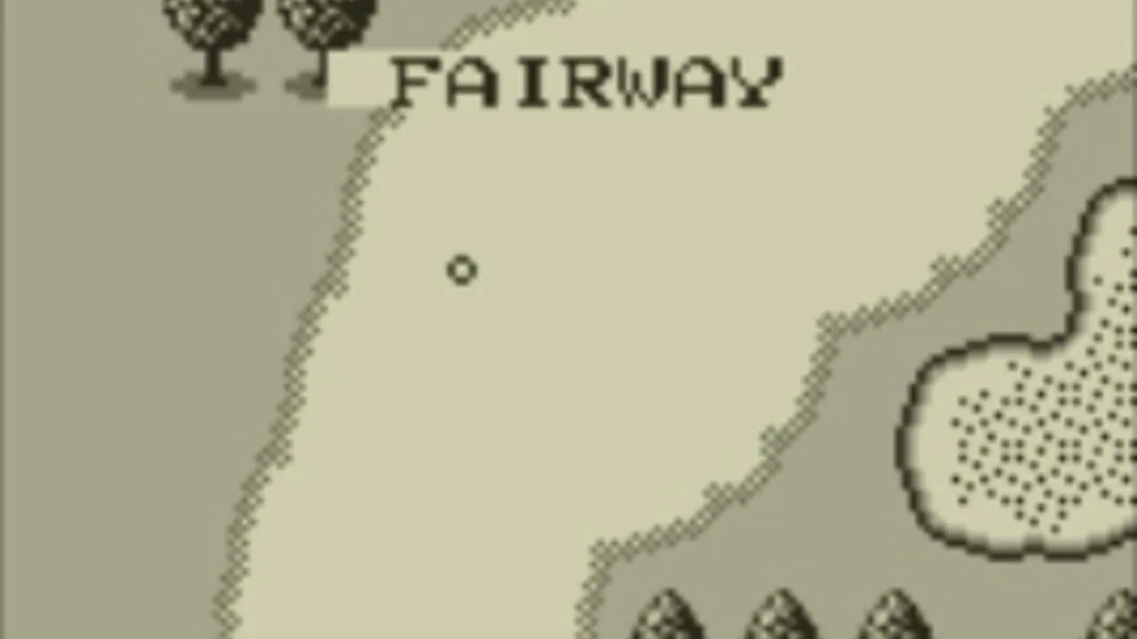 Golf gameplay on Game Boy