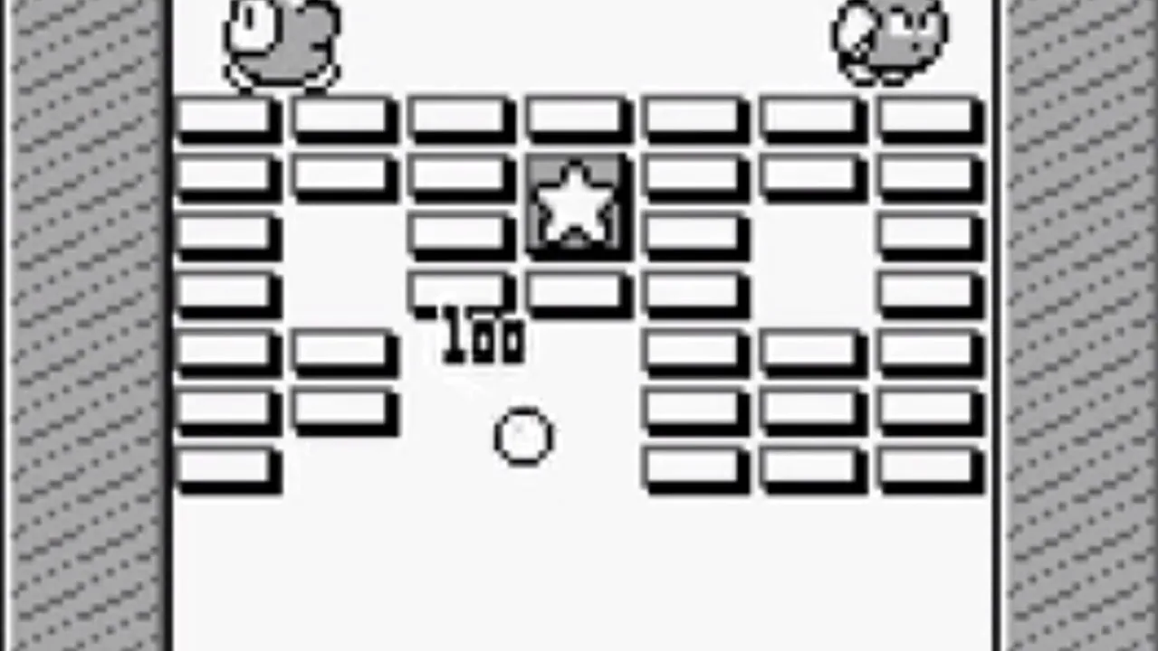 Kirby's Block Ball gameplay on Game Boy