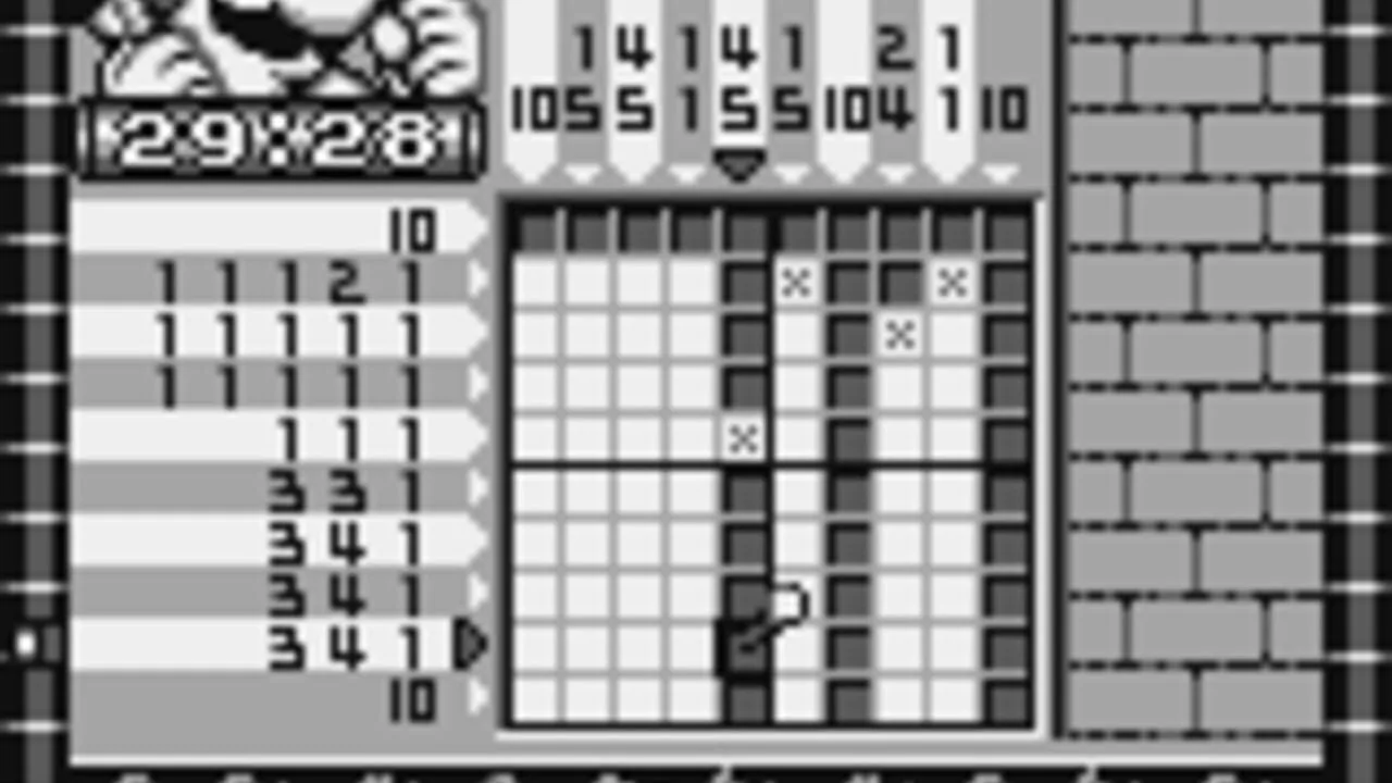 Mario's Picross gameplay on Game Boy