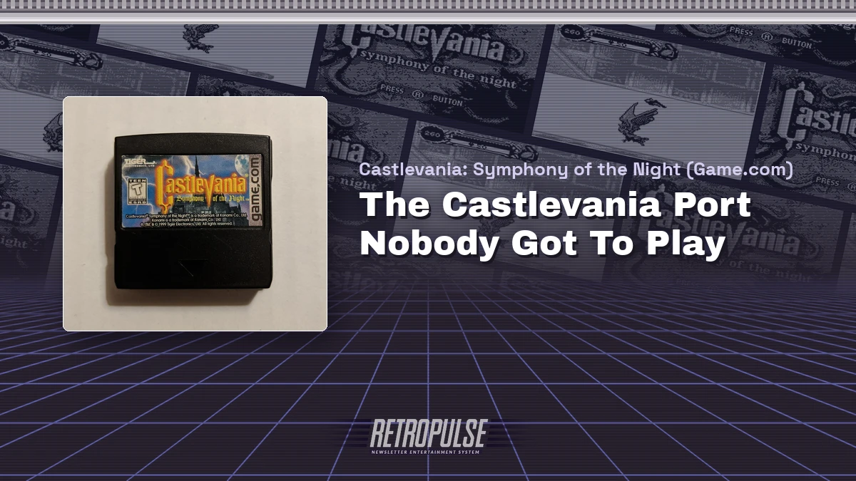 Castlevania: Symphony of the Night (Game.com): The Castlevania Port Nobody Got To Play