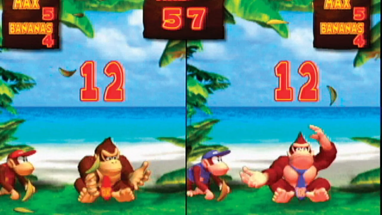 Donkey Konga gameplay on GameCube
