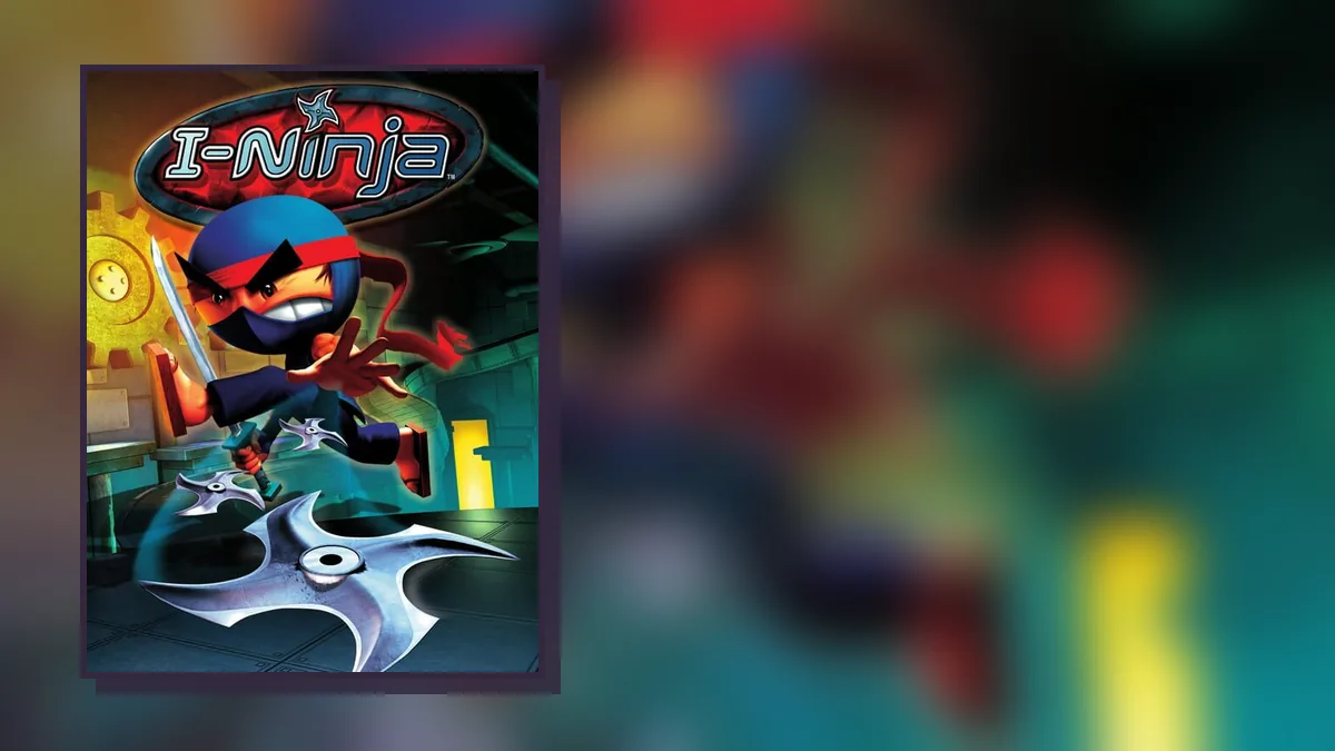 I-Ninja on GameCube: box art and gameplay