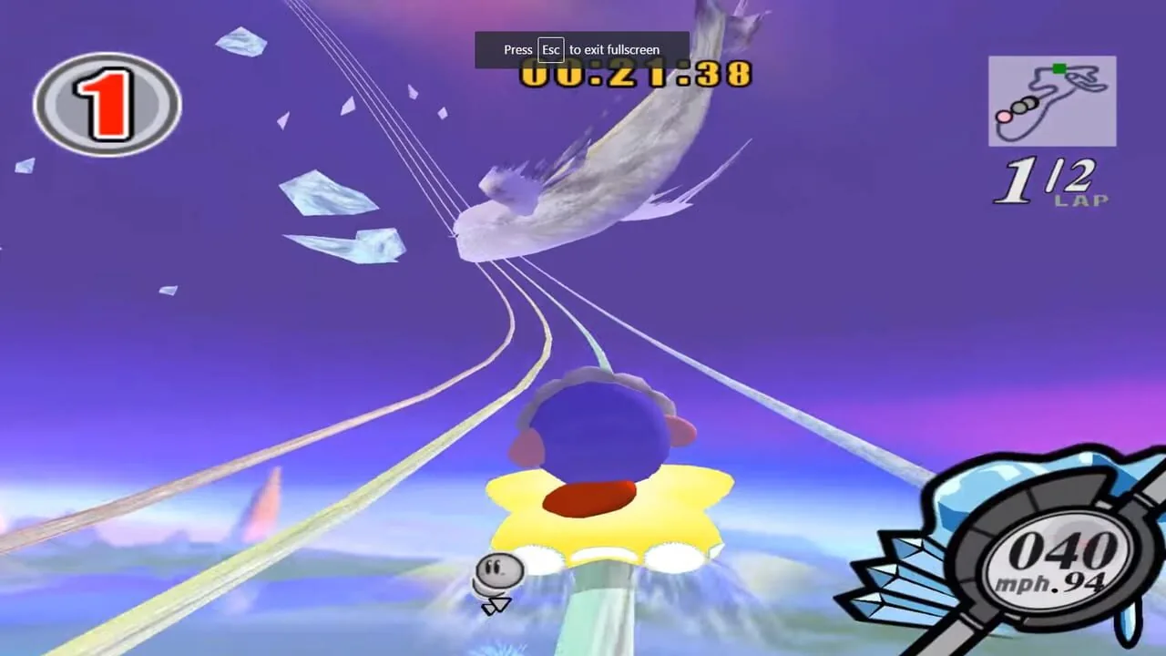 Kirby Air Ride gameplay on GameCube