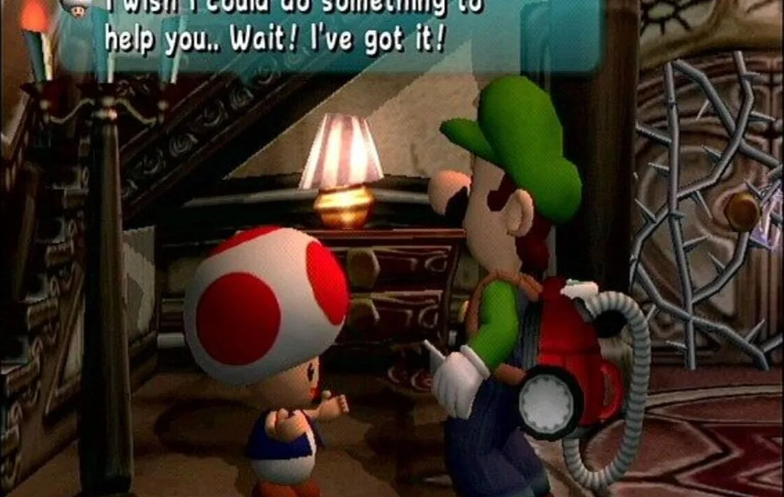Luigi's Mansion gameplay on GameCube