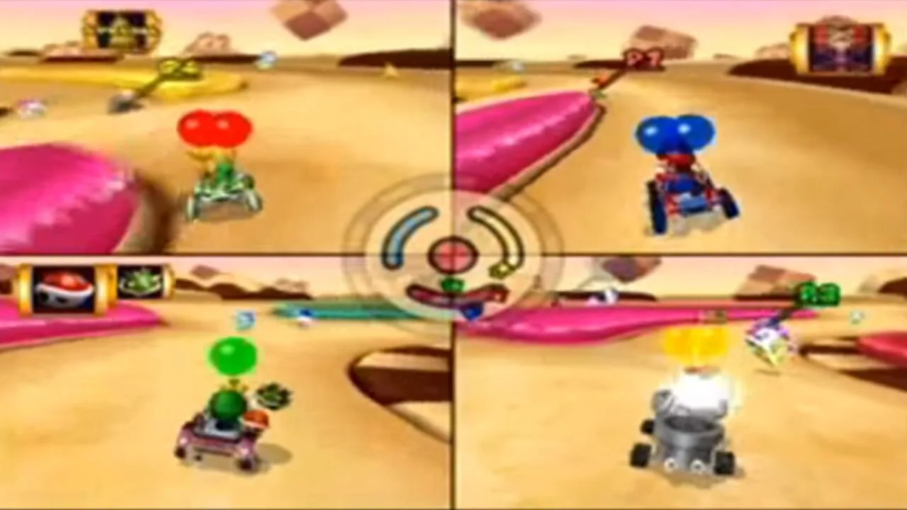 Mario Kart: Double Dash gameplay on GameCube