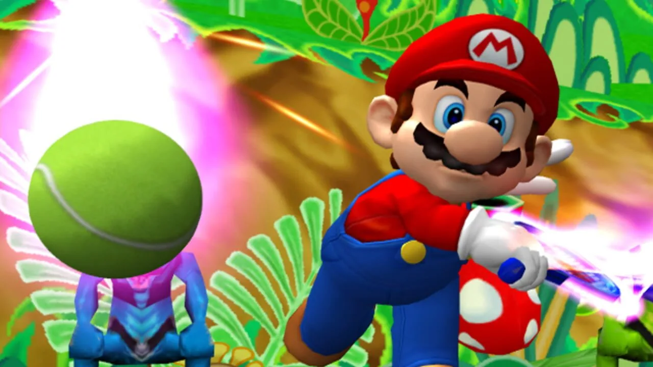 Mario Power Tennis gameplay on GameCube