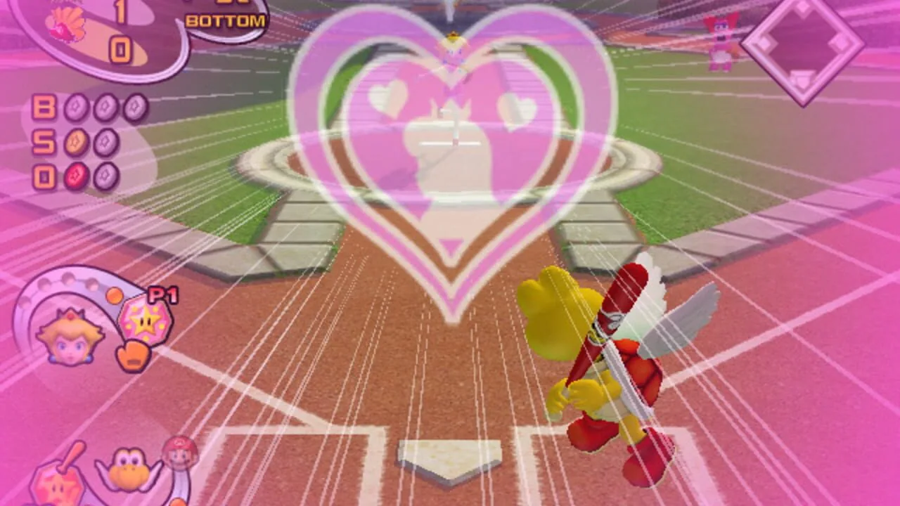 Mario Superstar Baseball gameplay on GameCube