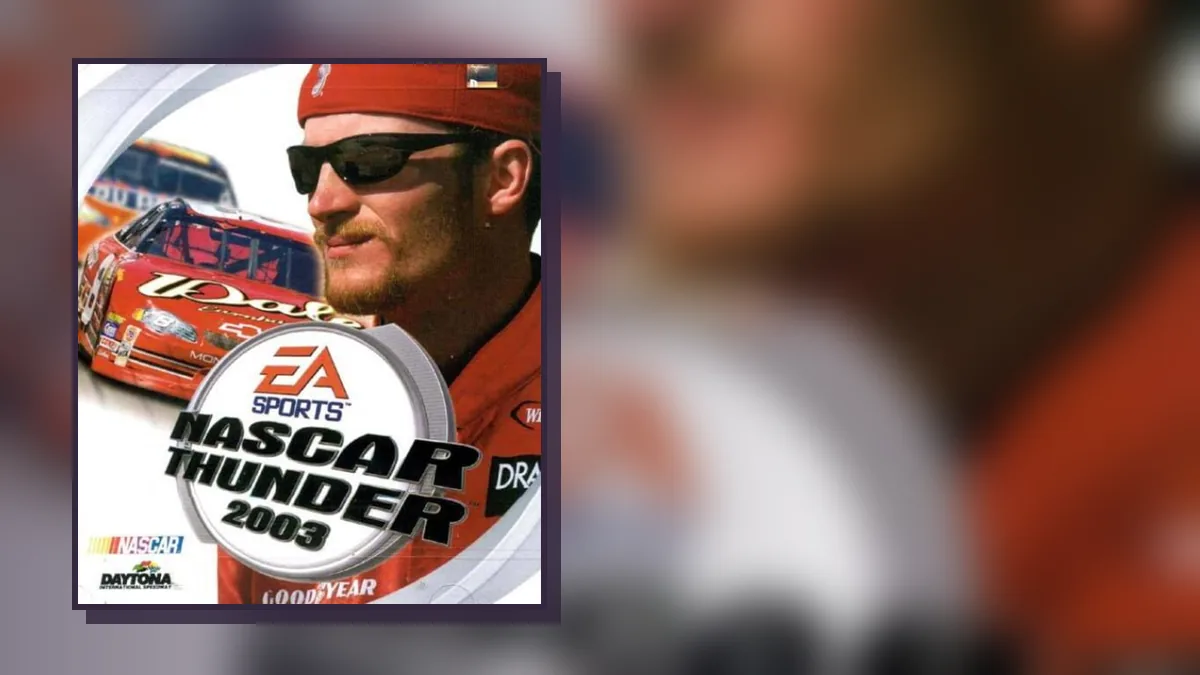 NASCAR Thunder 2003 on GameCube: box art and gameplay