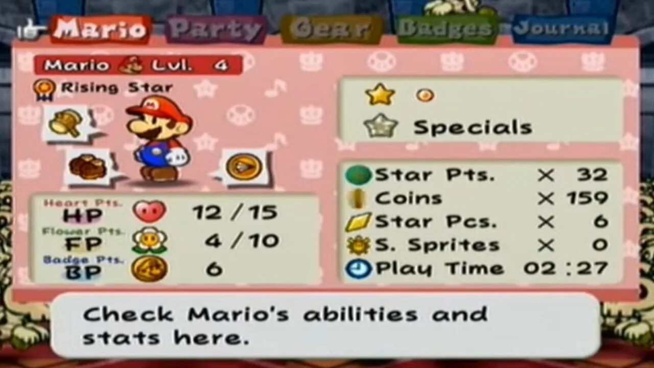 Paper Mario: The Thousand-Year Door gameplay on GameCube