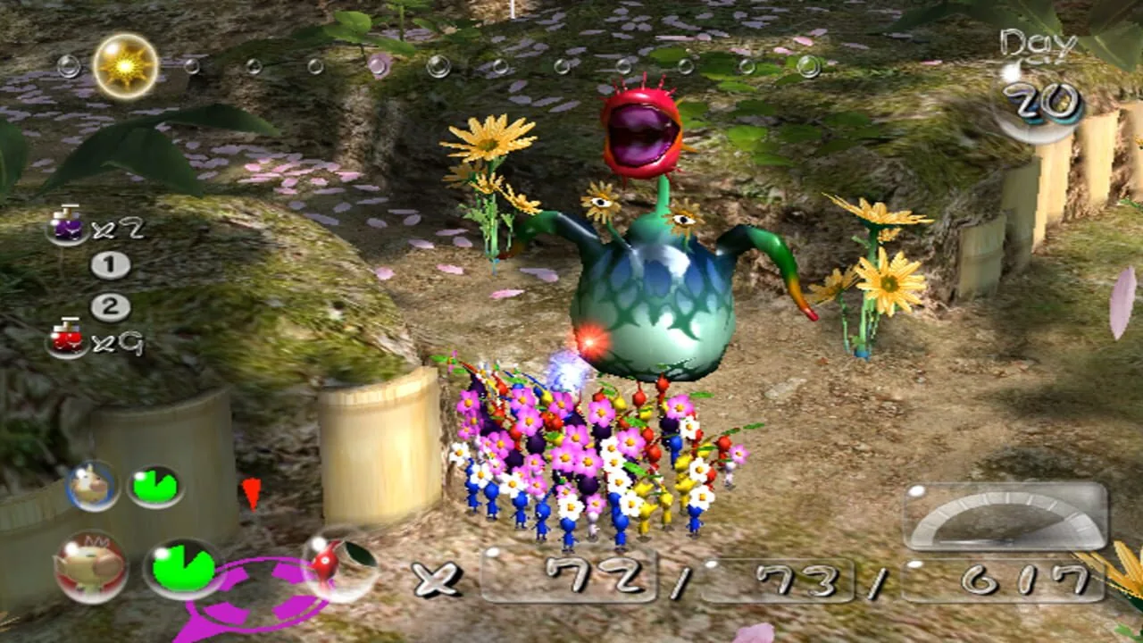 Pikmin 2 gameplay on GameCube