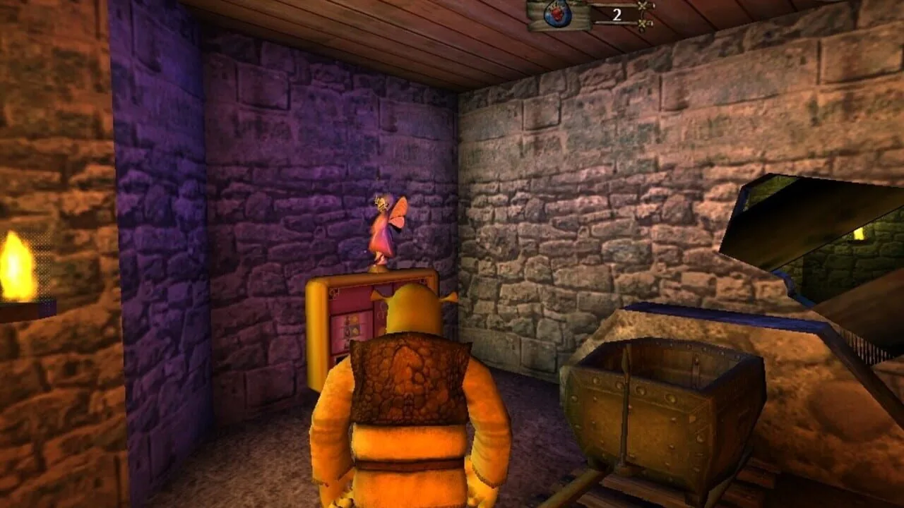 Shrek 2 gameplay on GameCube