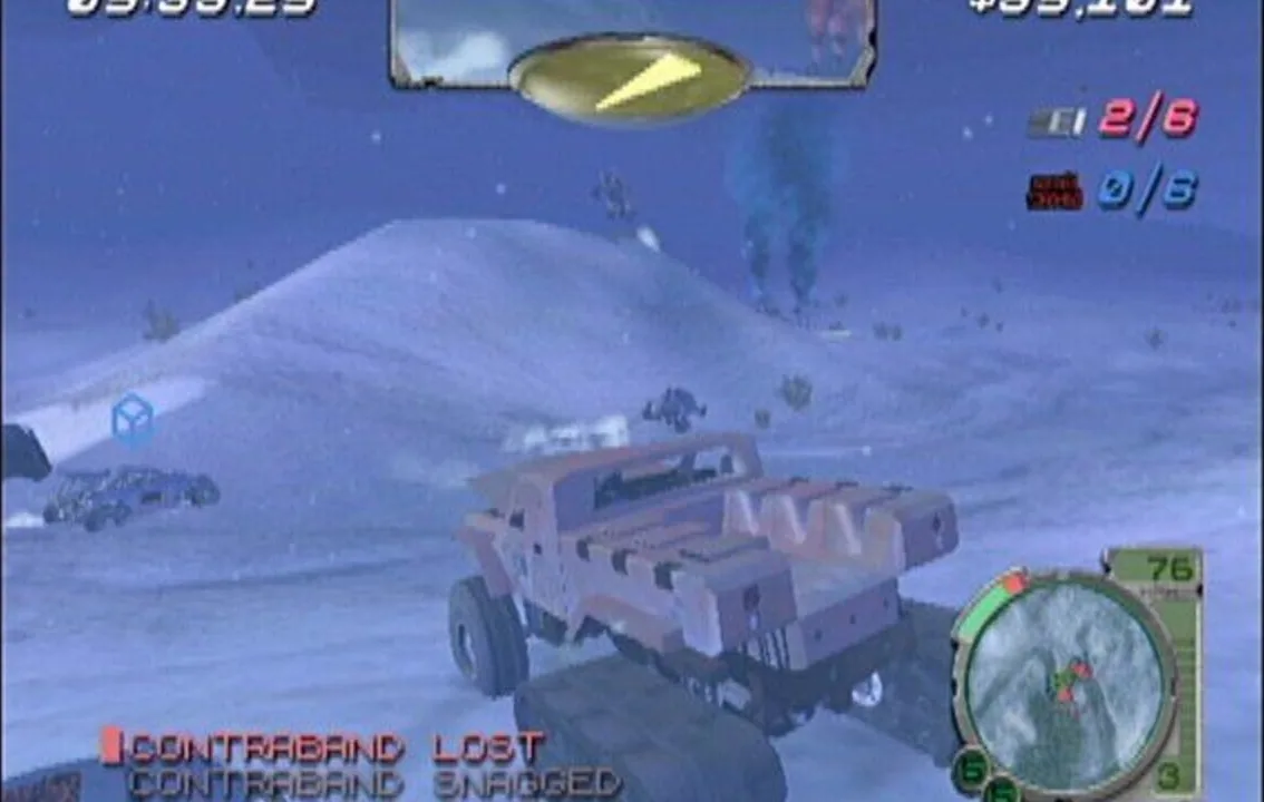 Smuggler's Run: Warzones gameplay on GameCube