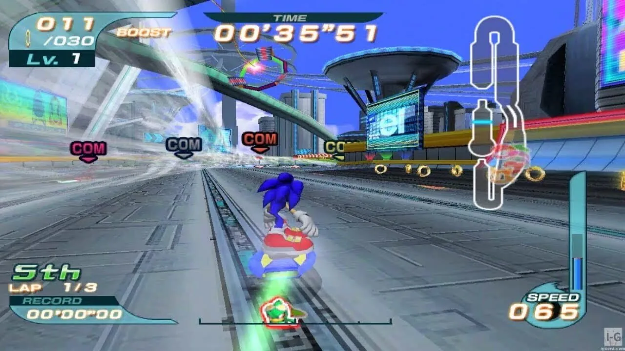 Sonic Riders gameplay on GameCube