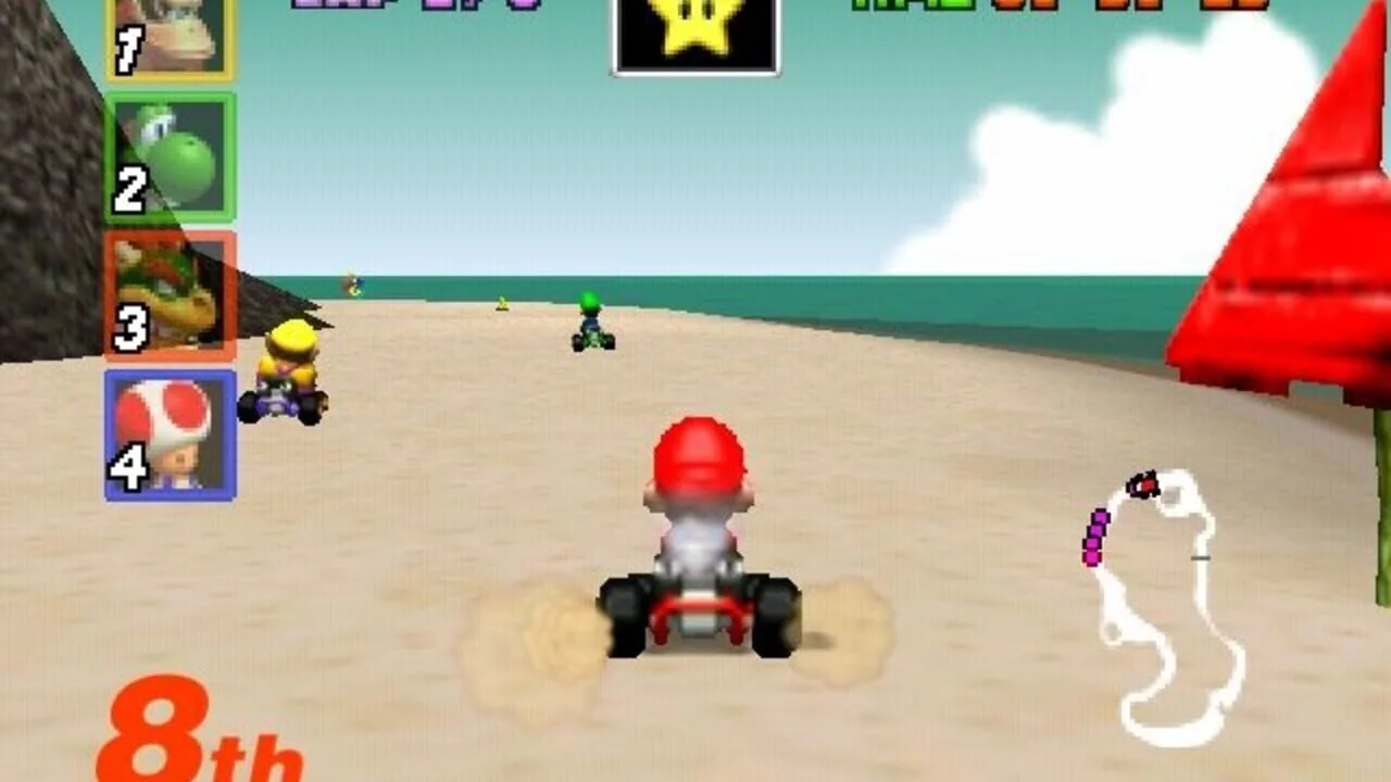 Mario Kart 64 gameplay on Nintendo 64