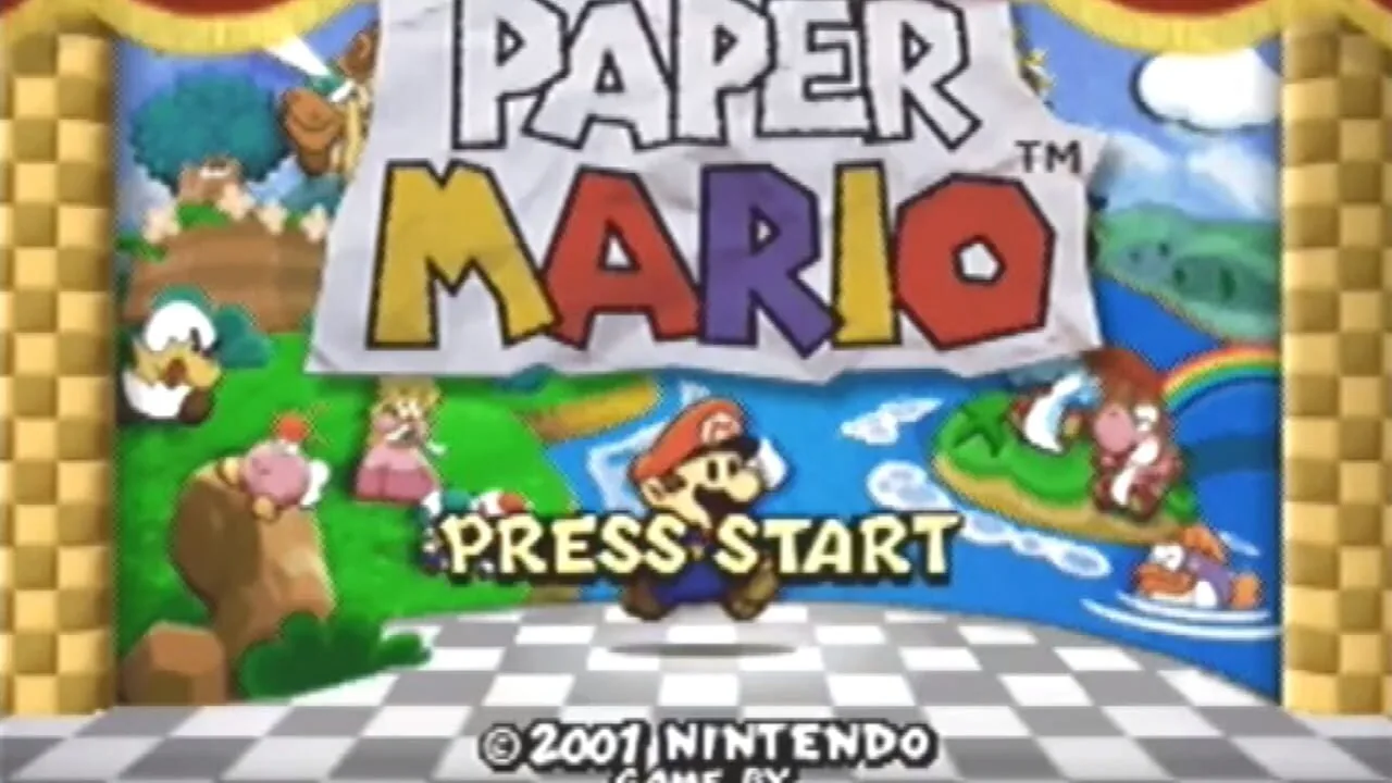 Paper Mario gameplay on Nintendo 64