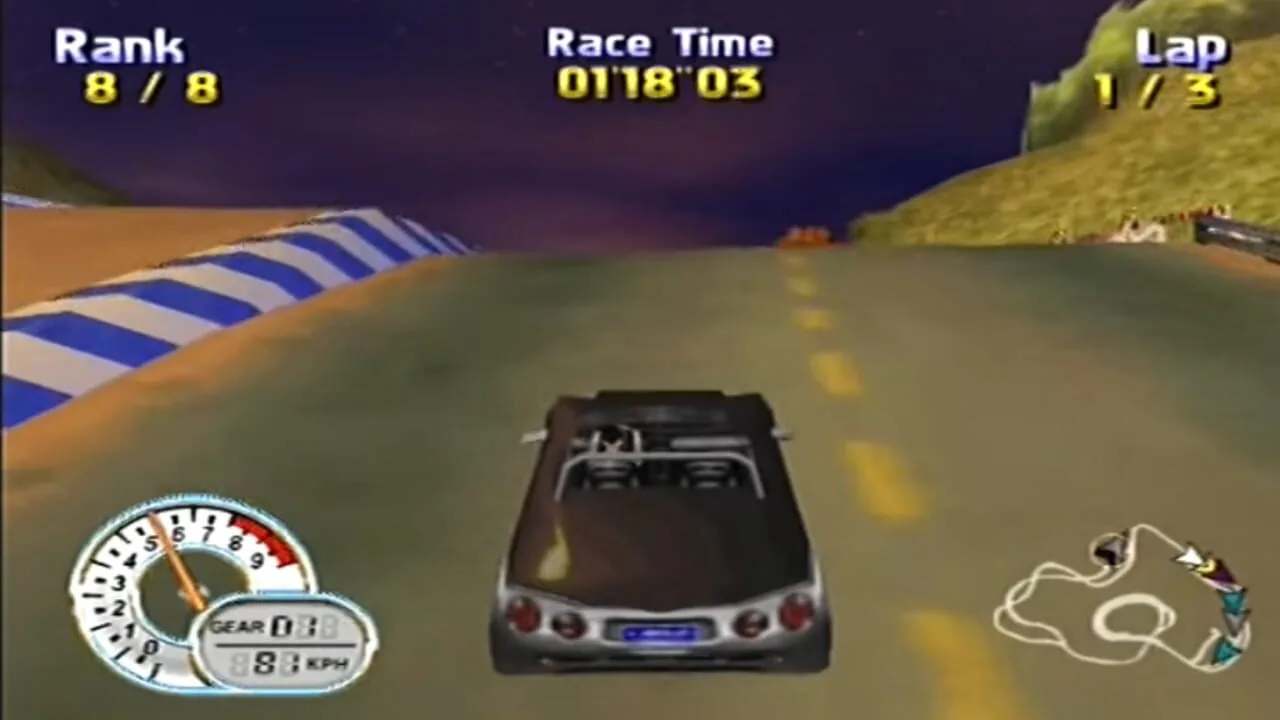 Roadsters gameplay on Nintendo 64