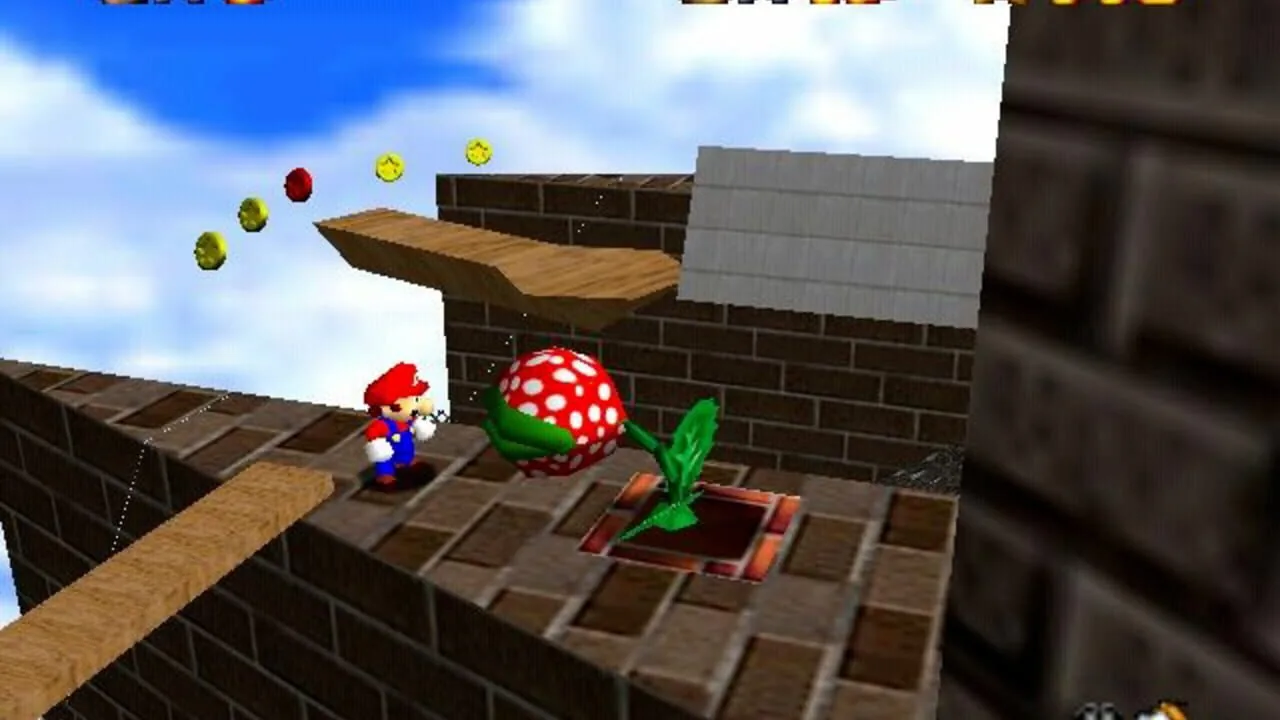 Super Mario 64 gameplay on Nintendo 64