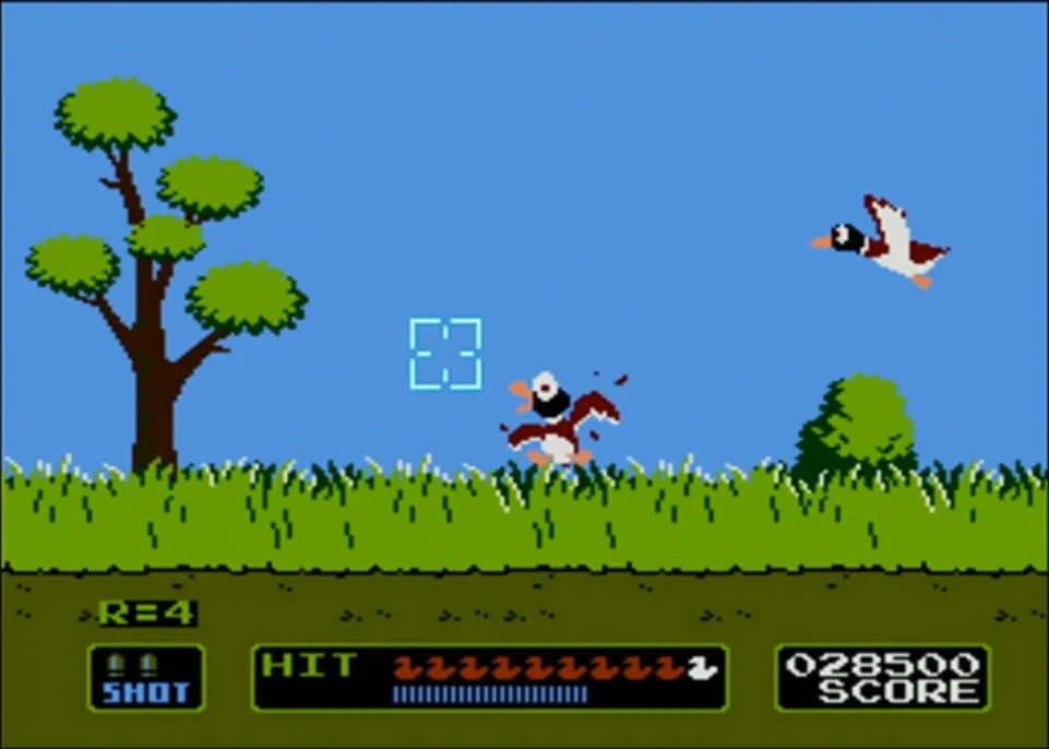 Duck Hunt gameplay on NES