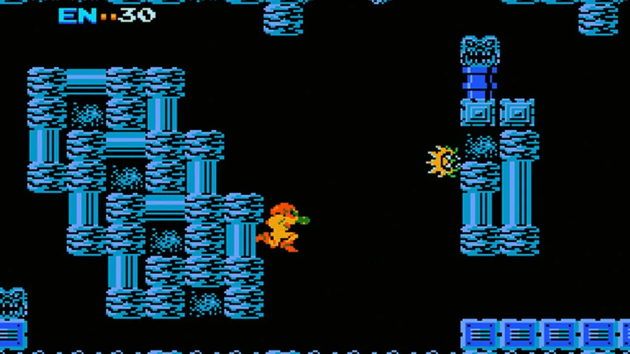 Metroid gameplay on NES