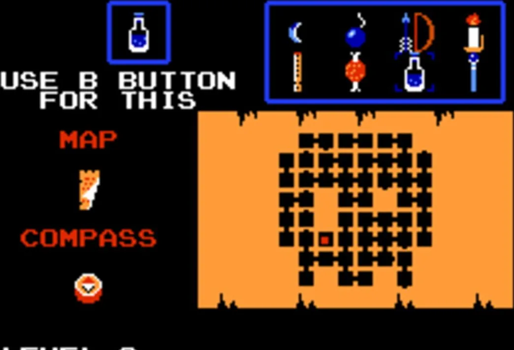 The Legend of Zelda gameplay on NES