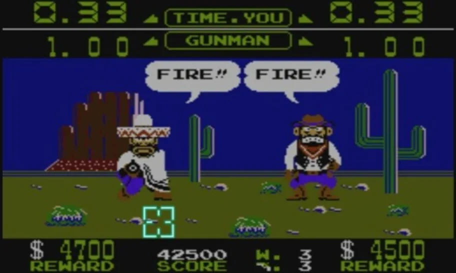Wild Gunman gameplay on NES