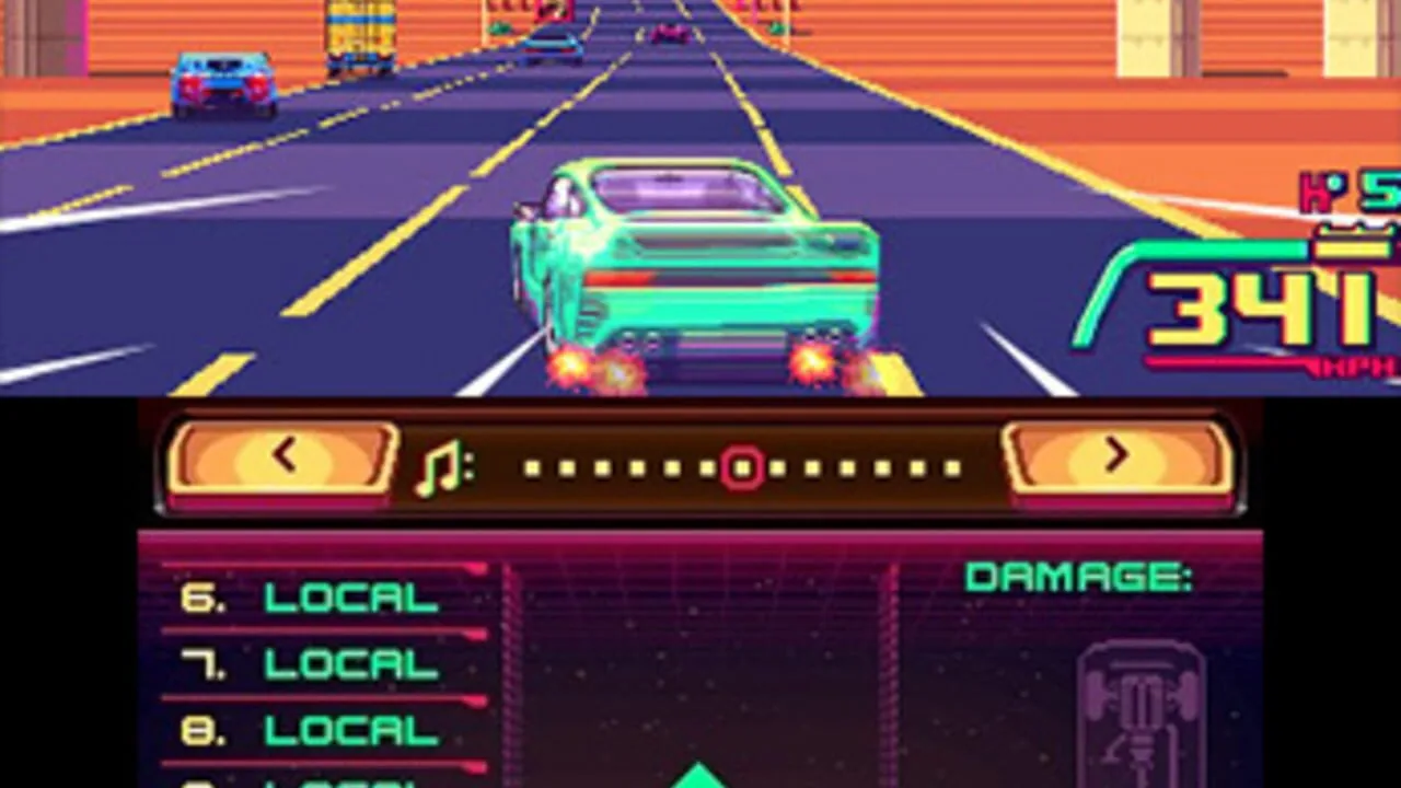 80's Overdrive gameplay on Nintendo 3DS