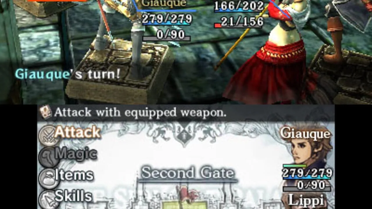Crimson Shroud gameplay on Nintendo 3DS