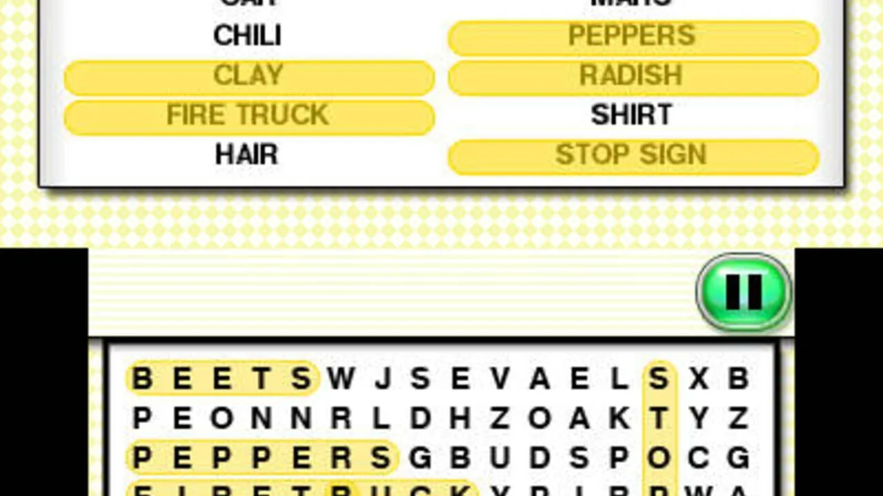 Crosswords Plus gameplay on Nintendo 3DS