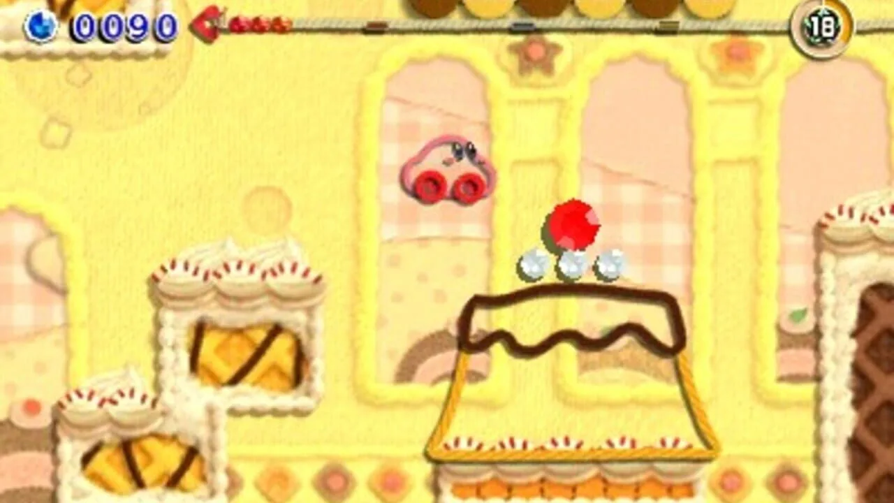 Kirby's Extra Epic Yarn gameplay on Nintendo 3DS