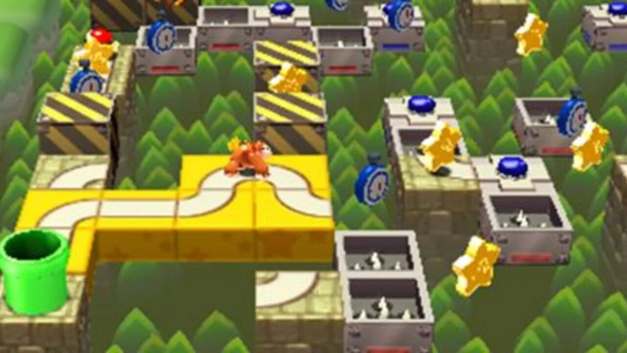 Mario and Donkey Kong: Minis on the Move gameplay on Nintendo 3DS
