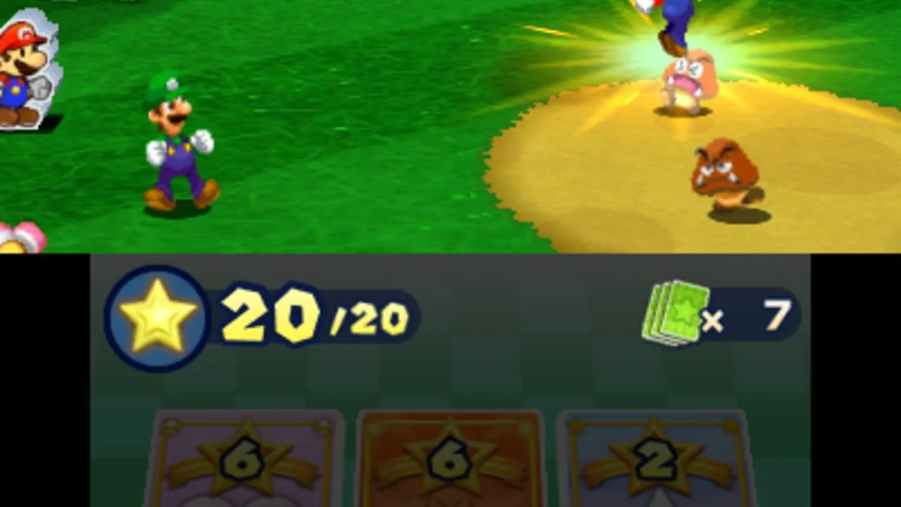 Mario & Luigi: Paper Jam gameplay on Nintendo 3DS