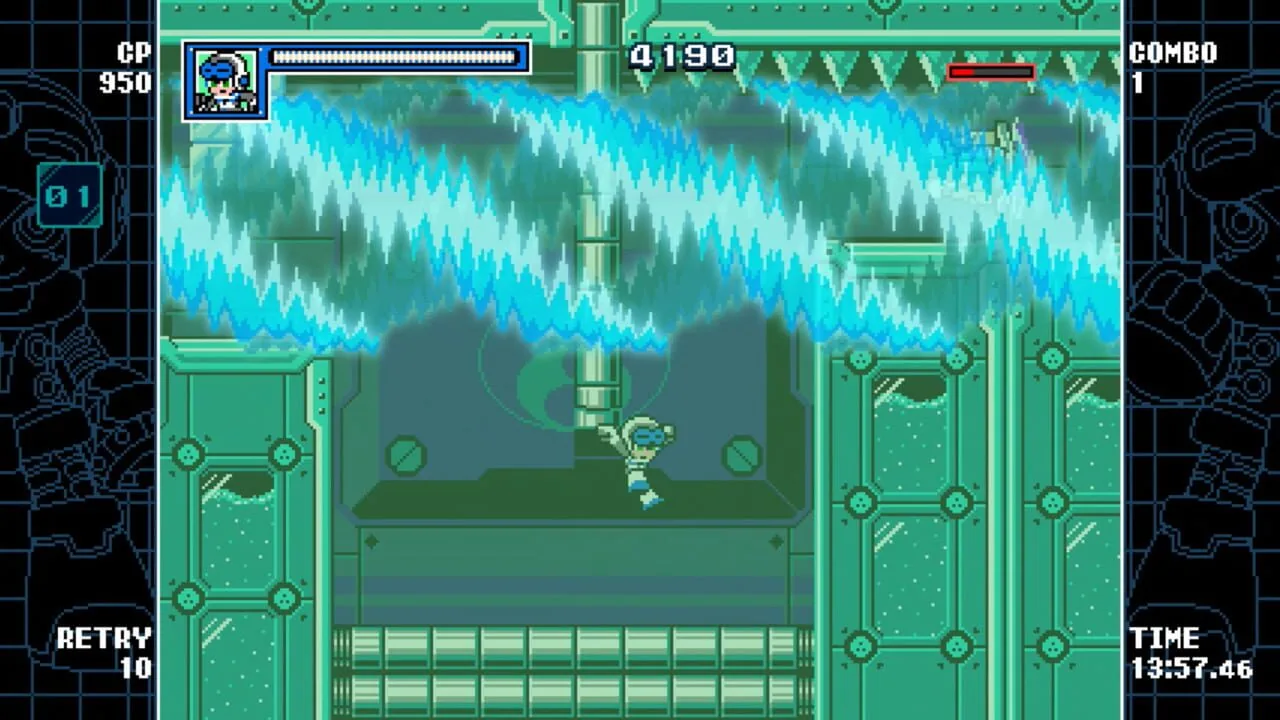 Mighty Gunvolt Burst gameplay on Nintendo 3DS