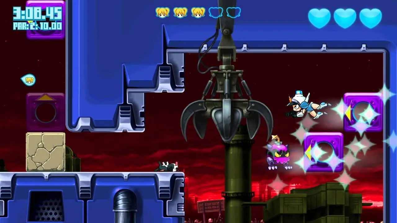 Mighty Switch Force! gameplay on Nintendo 3DS