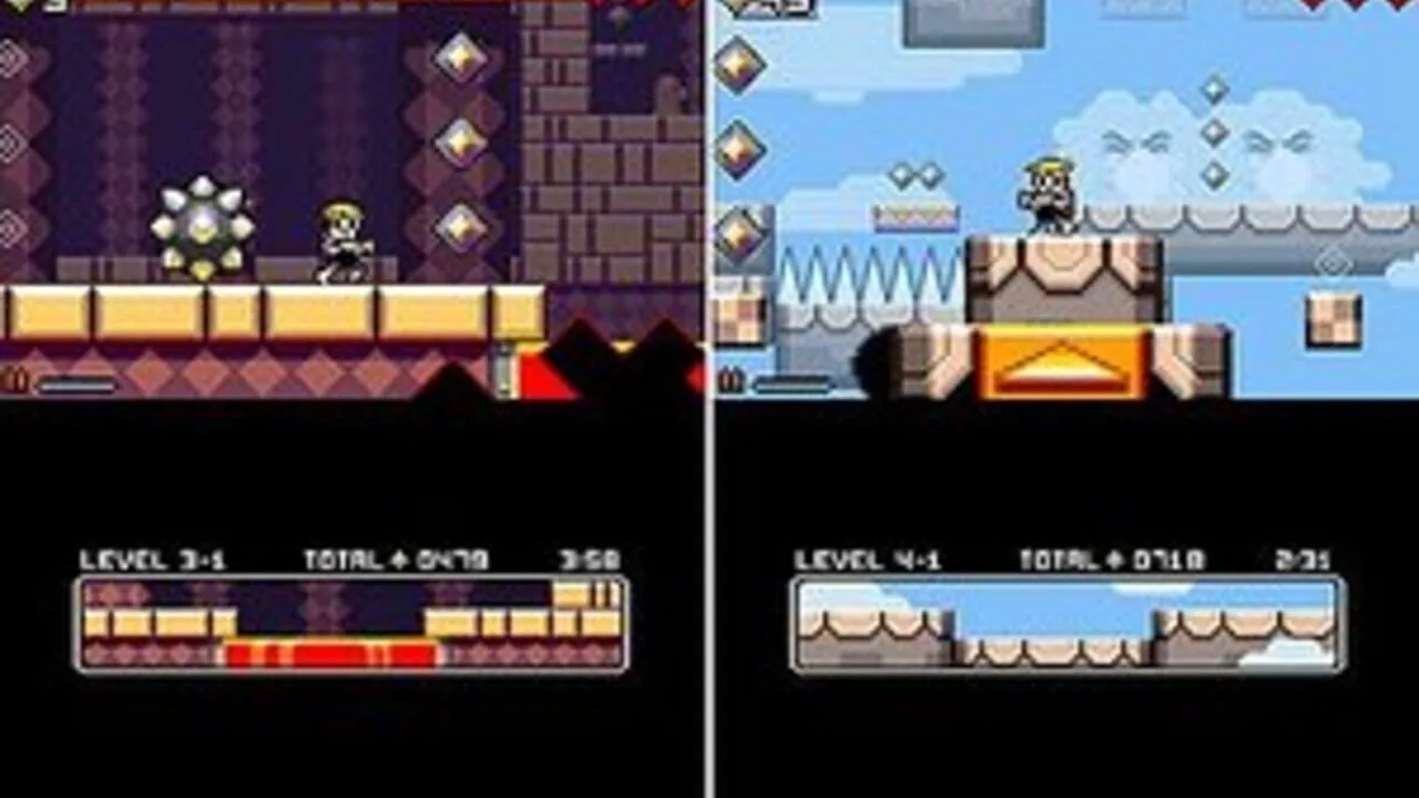 Mutant Mudds gameplay on Nintendo 3DS