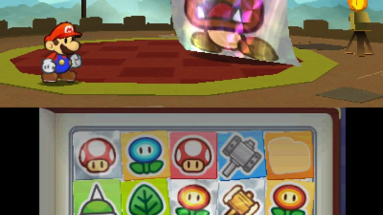 Paper Mario: Sticker Star gameplay on Nintendo 3DS