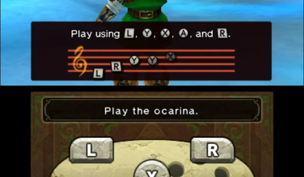 The Legend of Zelda: Ocarina of Time 3D gameplay on Nintendo 3DS