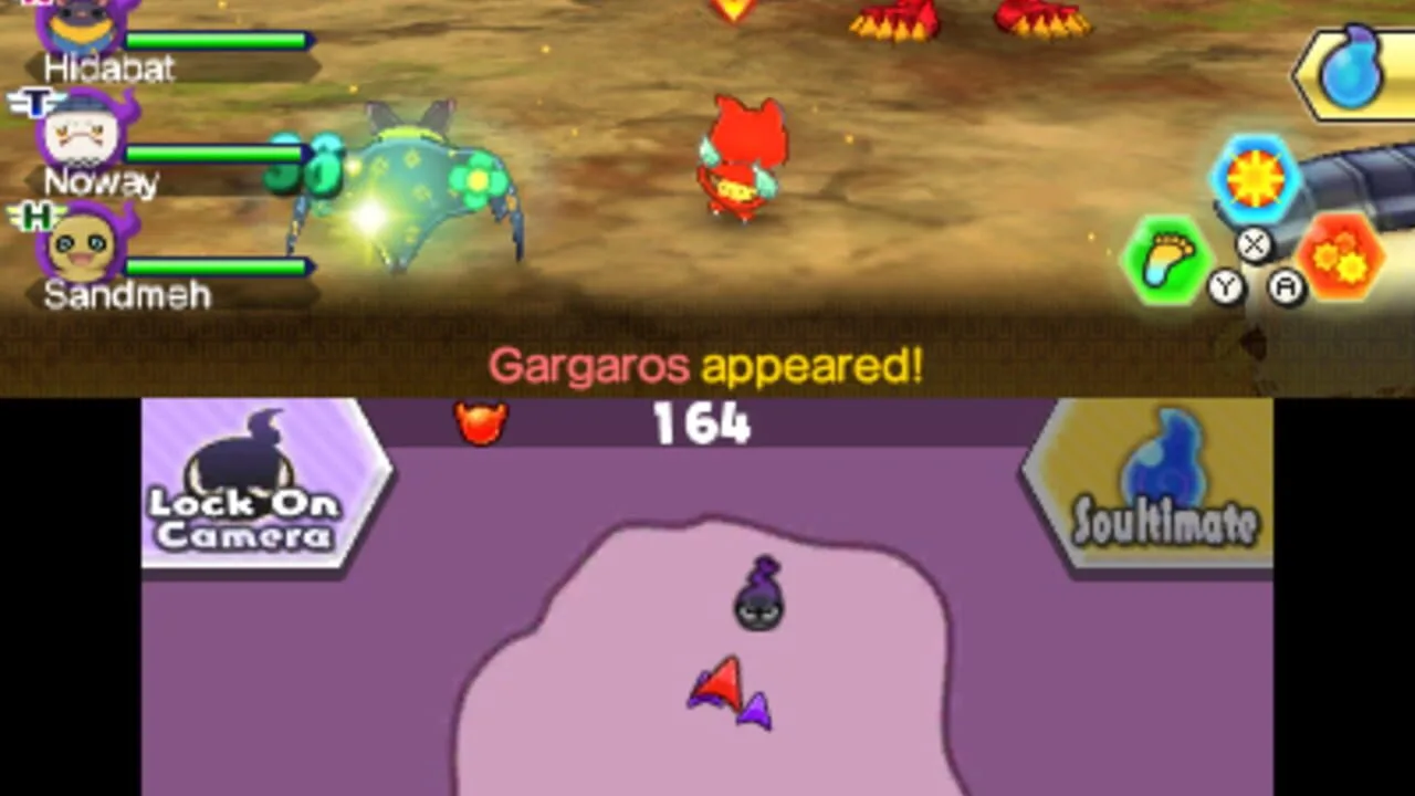 Yo-kai Watch Blasters: Red Cat Corps gameplay on Nintendo 3DS