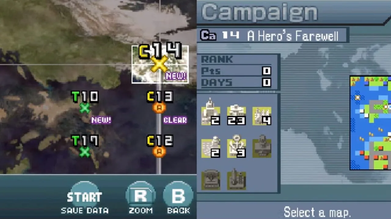 Advance Wars: Days of Ruin gameplay on Nintendo DS